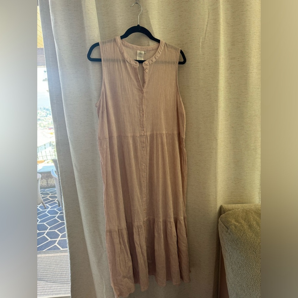 Stripped Muted Rose Dress